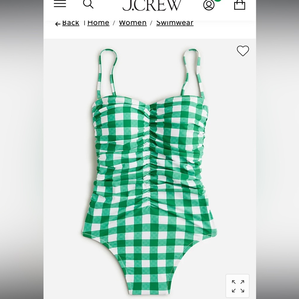 J.Crew Gingham Swimsuit